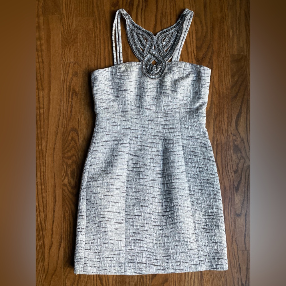 Laundry by Shelli Segal Women's Grey and Silver Dress